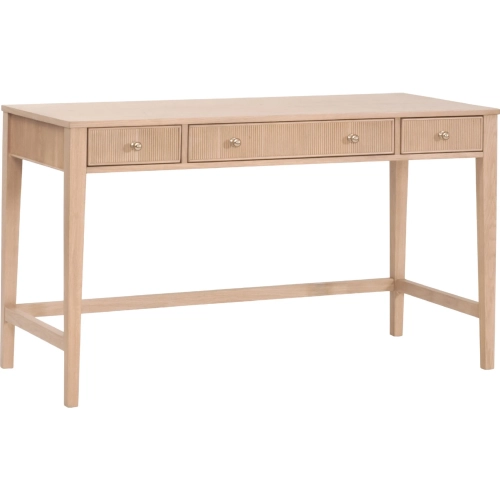 Highland Desk in Fluted Natural Oak Finish & Brass 5260.NAT-OAK